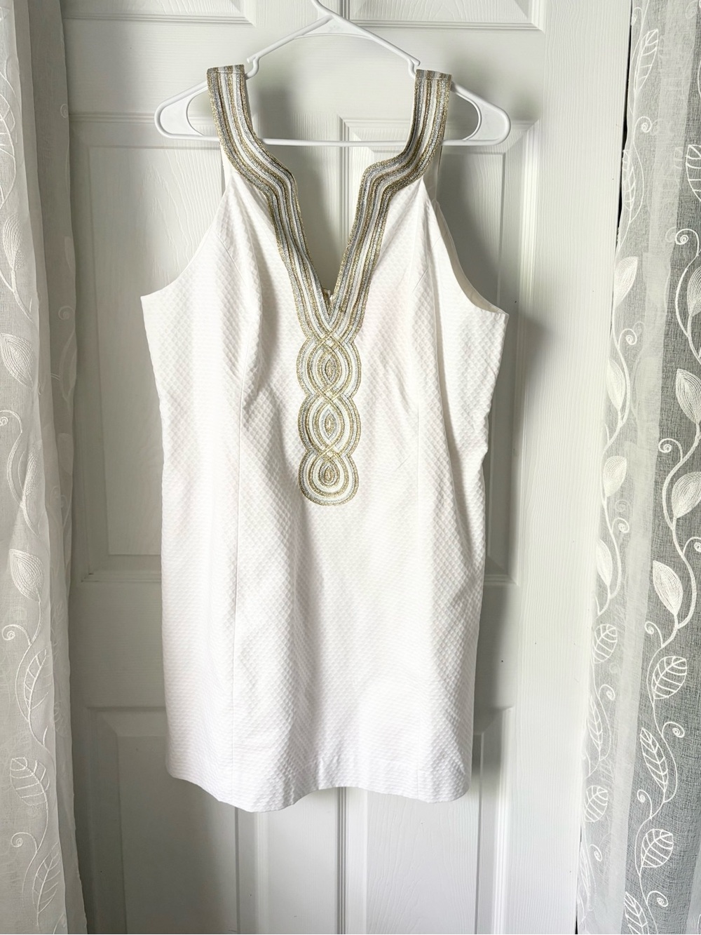 Lilly Pulitzer Valli Shift tunic mini Dress back zipper 100% cotton plus size 16